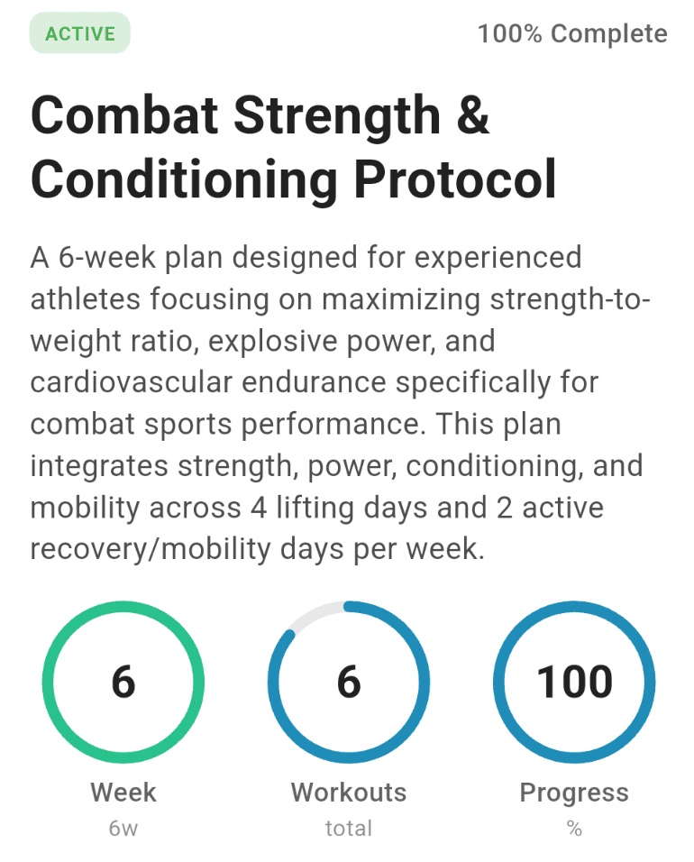 Custom Training Plan
