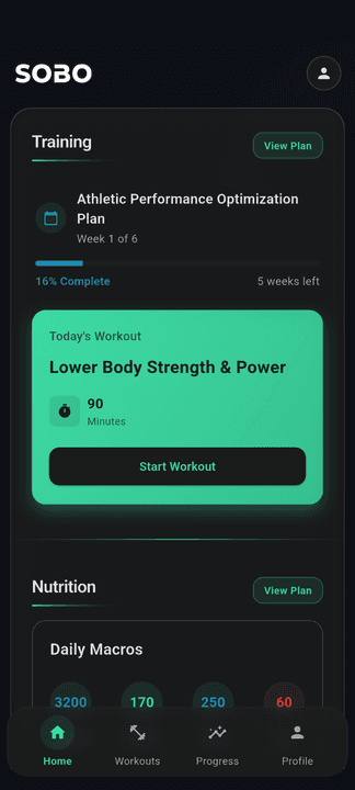 Sobo AI Personal Trainer App